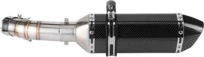 Complete Uitlaatset met Mid-Pijp en Carbon Fiber Slip-On voor Z400 2018-2020 - Prestaties, Geluid en Stijl Verbeteren