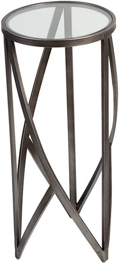 Decoratieve zuil van glas in antraciet, 70 cm hoog