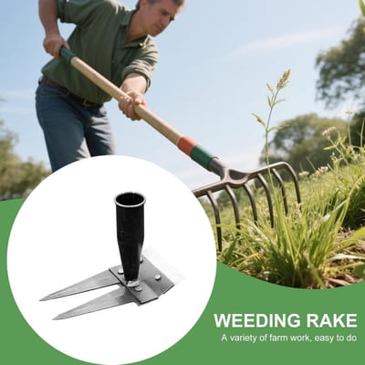 Tuingereedschap Multifunctioneel - Onkruidverwijderaar Hark - Gazon Onderhoud - Efficiënte Wortelverwijdering - 20 cm Breed - Metaal