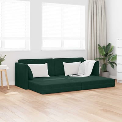 vidaXL - Vloerslaapbank - Donkergroen - 213 - x - 70 - x - 77 - cm - Fluweel