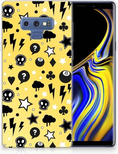 Silicone Back Case Samsung Galaxy Note 9 Punk Geel
