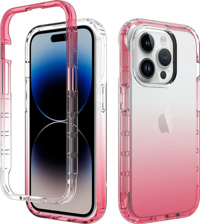 Hoesje geschikt voor iPhone 17 Air - Full body - 2 delig - Shockproof - Siliconen - TPU - Roze