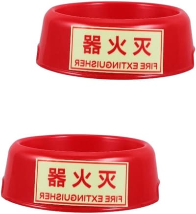 Brandblusser Basis - Vloerstandaard Blusser - Veilige Opslag - Reflecterend Kenmerk - 2 Stuks - Rood