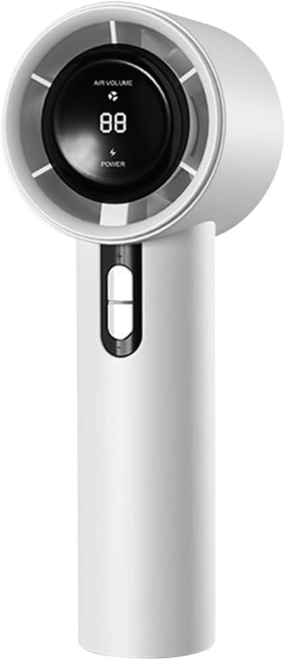 Elektrische ventilator handheld, Personal Fan Handheld | Oplaadbare draagbare ventilator handheld | Rustig koelapparaat, 100 snelheden verstelbare, USB -desktopblazer met digitaal display voor buitenl