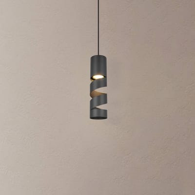 Trio Lighting Stream hanglamp, zwart, Ø 8 cm, metaal, GU10
