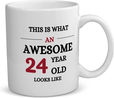 Akyol - this is what an awesome 24 year old looks like koffiemok - theemok - Hoera 24 jaar - iemand die 24 jaar is geworden - de jarige - verjaardagscadeau - kado - geschenk - gift - leuke verjaardagscadeau - felicitatie - 350 ML inhoud