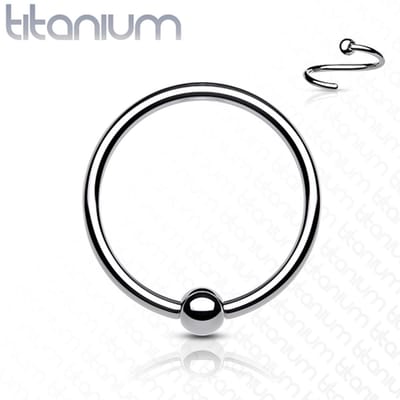Piercing titanium buigbare ring 0.8x8 - zilver - LMPiercings