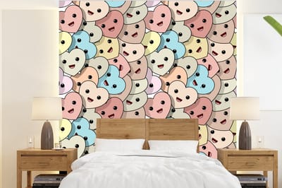 Behang - Fotobehang Hart - Patroon - Baby - Breedte 220 cm x hoogte 240 cm