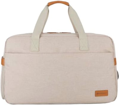 Ruime Beige Duffel Bag voor Weekendreizen - Met Laptopvak en Waterafstotend Buitenmateriaal