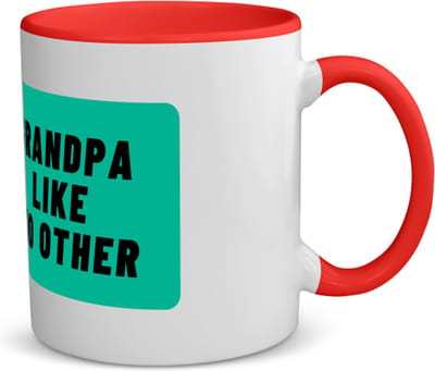Akyol - grandpa like no other koffiemok - theemok - rood - Opa - geweldige opa - niemand anders - verjaardag - cadeau - kado - bedankje - geschenk - 350 ML inhoud