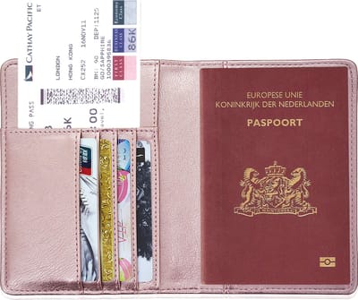 Paspoorthoesje / Paspoorthouder - 10,5cm x 14cm - Type: V1 Rose Goud