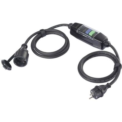 Sygonix SY-6052178 PRCD-verlengkabel PRCD 230 V/AC Zwart IP44