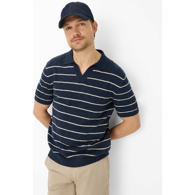 Brax Heren Poloshirt  Style PASCAL navy, donkerblauw, maat L