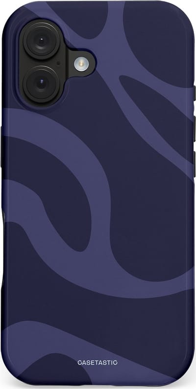 Casetastic Hoesje Geschikt voor Apple iPhone 16 Magsafe - Stijlvolle Beschermende Duo-layer Case - Diepzee Marine Golven
