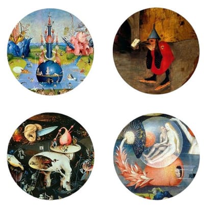 4 onderzetters - Jeroen Bosch - Jheronimus Bosch Collectie - Parastone - 10 cm