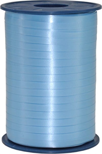 Baby blauw krullint 5 mm breed 500 meter.