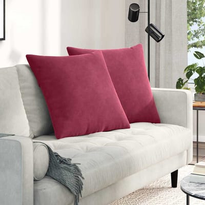 vidaXL - Zitkussens - 2 - pcs - Wijnrood - 60 - x - 60 - cm - Corduroy - stof