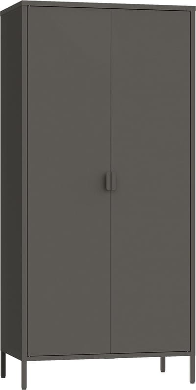 Kledingkast Esteli 2-deurs 170x80x45 cm zwart [en.casa]