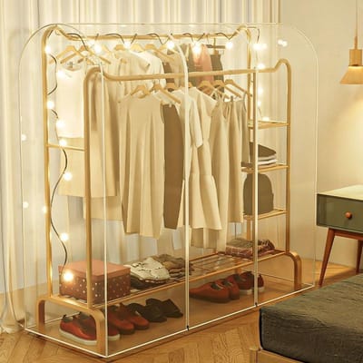 Verdikde Stofhoes - Kledingbeschermer - Kleding Beschermen - Dubbele Rits - 180 cm Hoog - Transparant