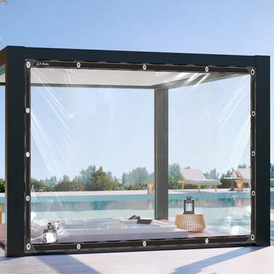 Dailygoody - Waterdicht Dekzeil - Transparant - Weerbestendig - 2x4m - Bescherming tegen UV - Geschikt voor Tuinmeubelen en Terras