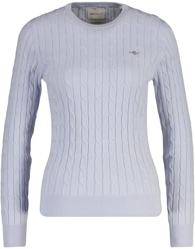 GANT Gebreide trui STRETCH COTTON CABLE C-NECK