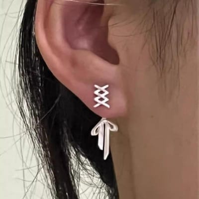 Vintage lichte luxe prachtige witte strik oorbellen voor dames mode leuke metalen sieraden feestaccessoires