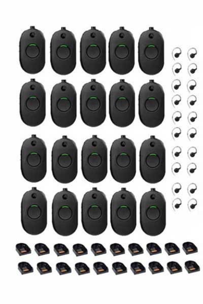 Set van 20 Motorola CLP446E Mini Portofoons met oortje en tafelladers