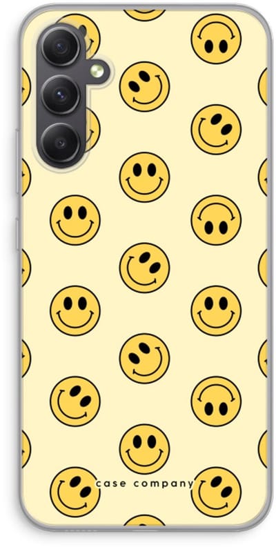 Case Company® - Hoesje geschikt voor Samsung Galaxy A34 hoesje - Smiley N°2 - Soft Cover Telefoonhoesje - Bescherming aan alle Kanten en Schermrand