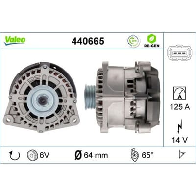 Dynamo / Alternator VALEO RE-GEN REMANUFACTURED VALEO 440665