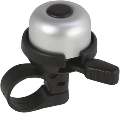 Mini Ding Dong fietsbel - Zilver, Één Maat