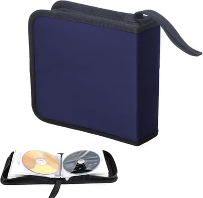 CD Storage Bag - Blauw - CD/DVD Discs - 40 Disc Opbergzak - CD Opbergzak voor Auto en Thuis