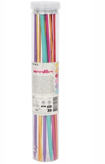 Breinaalden 6 set van 12 Stuks naalden – Multicolor Kunststof Naalden voor Breien - 6 SET