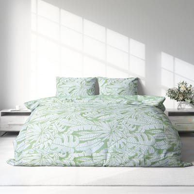 Dekbedovertrek 100% Katoen Premium - 240 x 260 cm - Extra breed - Leafs
