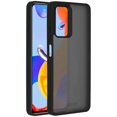 Accezz Hoesje - Geschikt voor Xiaomi Redmi Note 11 Pro - Frosted Backcover - Zwart