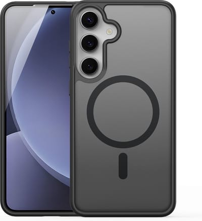Dux Ducis Yind Geschikt voor Samsung Galaxy S25 Plus hoesje – slanke backcover met magnetisch ondersteuning - Zwart