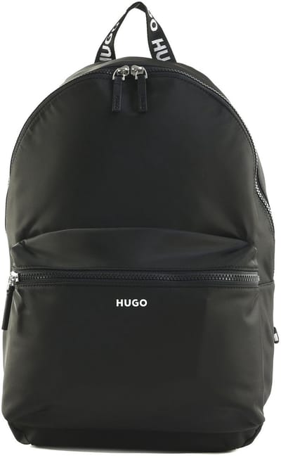 HUGO Vrije tijd rugzak Rugzak met laptopvak Bel Backpack Black Zwart