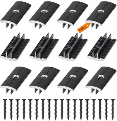 Bevestigingsclips Terras - Vloerclips Composiet - Onzichtbare Montage - 6mm Afstandhouder - 200 Stuks - Zwart