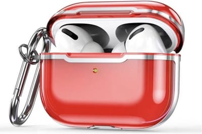 AirPods hoesjes van By Qubix - AirPods Pro / AirPods Pro 2 hoesje - TPU - Split series - Rood + Zilver (transparant) Airpods Pro Case Hoesje voor