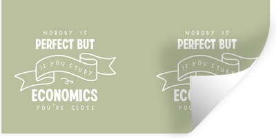 Muurstickers - Sticker Folie - Studeren - Studenten - School - Economie - Quote - 40x20 cm - Plakfolie - Muurstickers Kinderkamer - Zelfklevend Behang - Zelfklevend behangpapier - Stickerfolie