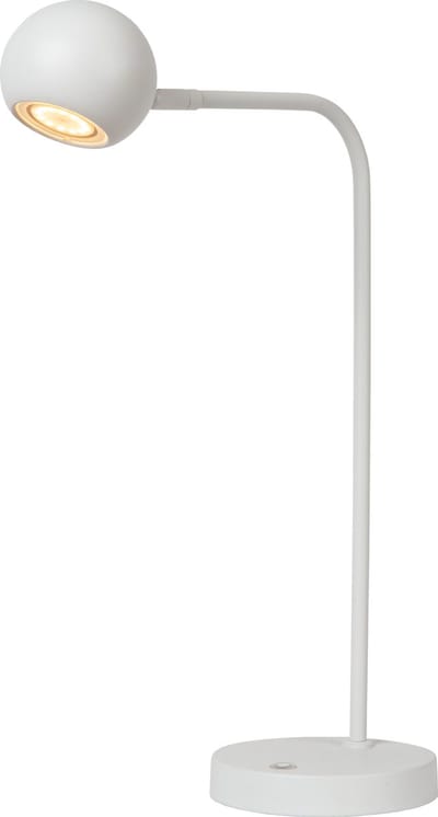 Lucide COMET - Oplaadbare Bureaulamp - Accu/Batterij - LED 3 StepDim - 1x3W 2700K - Wit