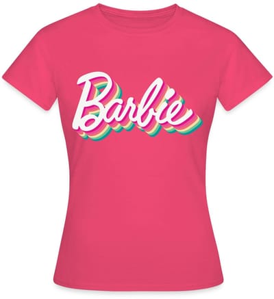 Barbie Kleurrijk Logo T-Shirt Dames