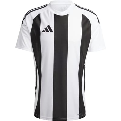 adidas T-shirt Heren Striped 24 Jersey Wit-Zwart - Maat L