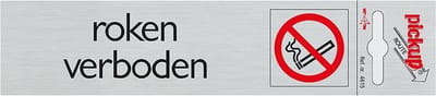 Pickup Route Alulook 165x44 mm - Roken verboden