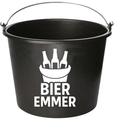 Emmer - Bier emmer - Cadeau emmer - met tekst - 12 liter - zwart