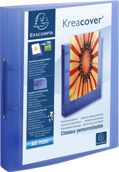 Exacompta 15x Kreacover Ringband Chromaline PP 7/10de met 2 ringen van 30mm - A4 maxi - Geassorteerd - 54769E