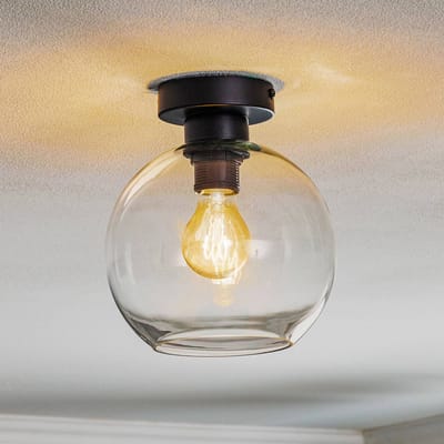 Eko-Light Sofia plafondlamp met heldere glazen kap