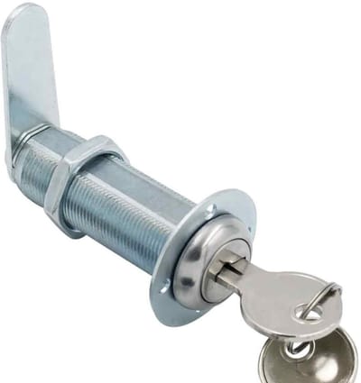 QTTVBTNA – 1 Stuk Kastsloten – Extra lange camlock 2 inch voor kast en lade, zware kwaliteit zinklegering, met sleutels gelijk sluitend, geschikt voor dikke panelen, RV en camper opbergvakken, vervangingsslot voor meubel, kast, deur en compartimenten