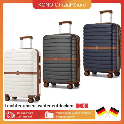 KONO Hard Shell Case (55/66/76 cm) PC-koffer Set met 360° °   Rol- en cijferslot groen