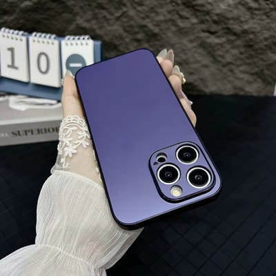 Hoesje voor iPhone 12, Siliconen Case, PC Anti-Vingerafdruk Hoes, Ultradun Lichtgewicht Schokbestendige Hoesje voor smartphone, Paars