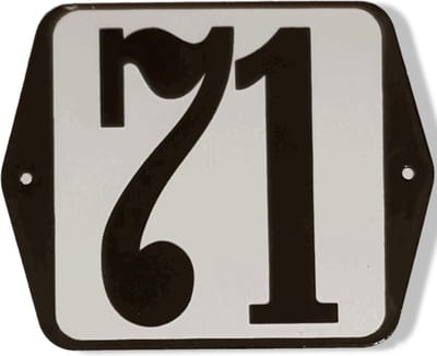 Huisnummer standaard nummer 71